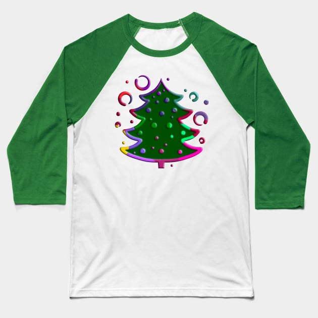 Christmas tree Baseball T-Shirt by MashaVed